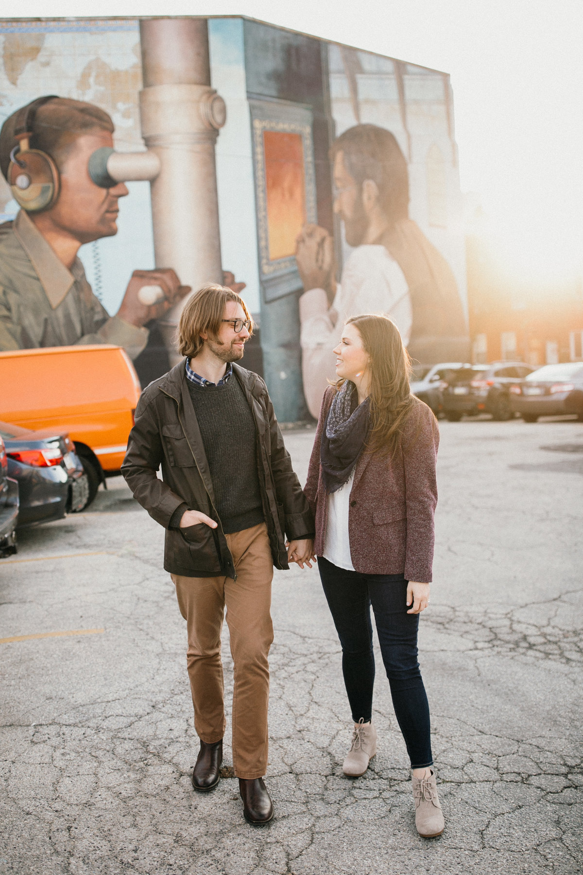 East Passyunk engagement session, photographed by South Phialdelphia's Sweetwater Portraits.