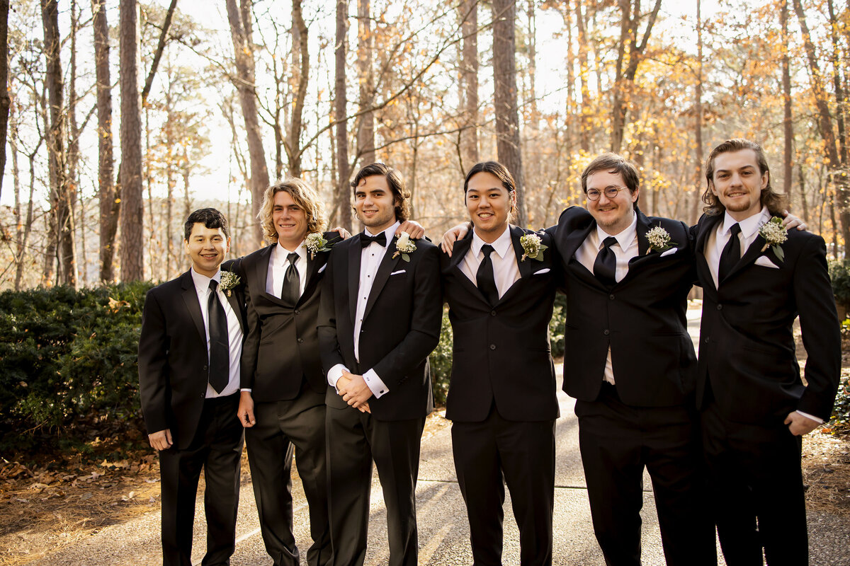 groomsmen at a wedding in arkansas