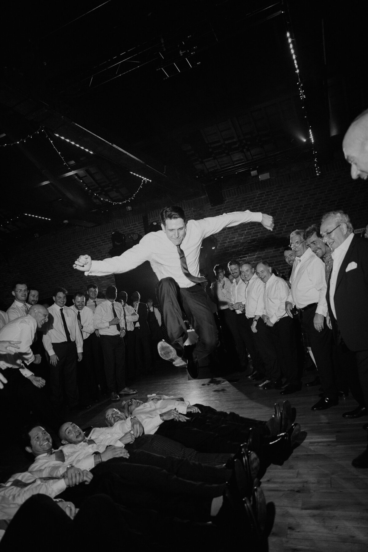 Jewish wedding dance at a The Brewery in London. 