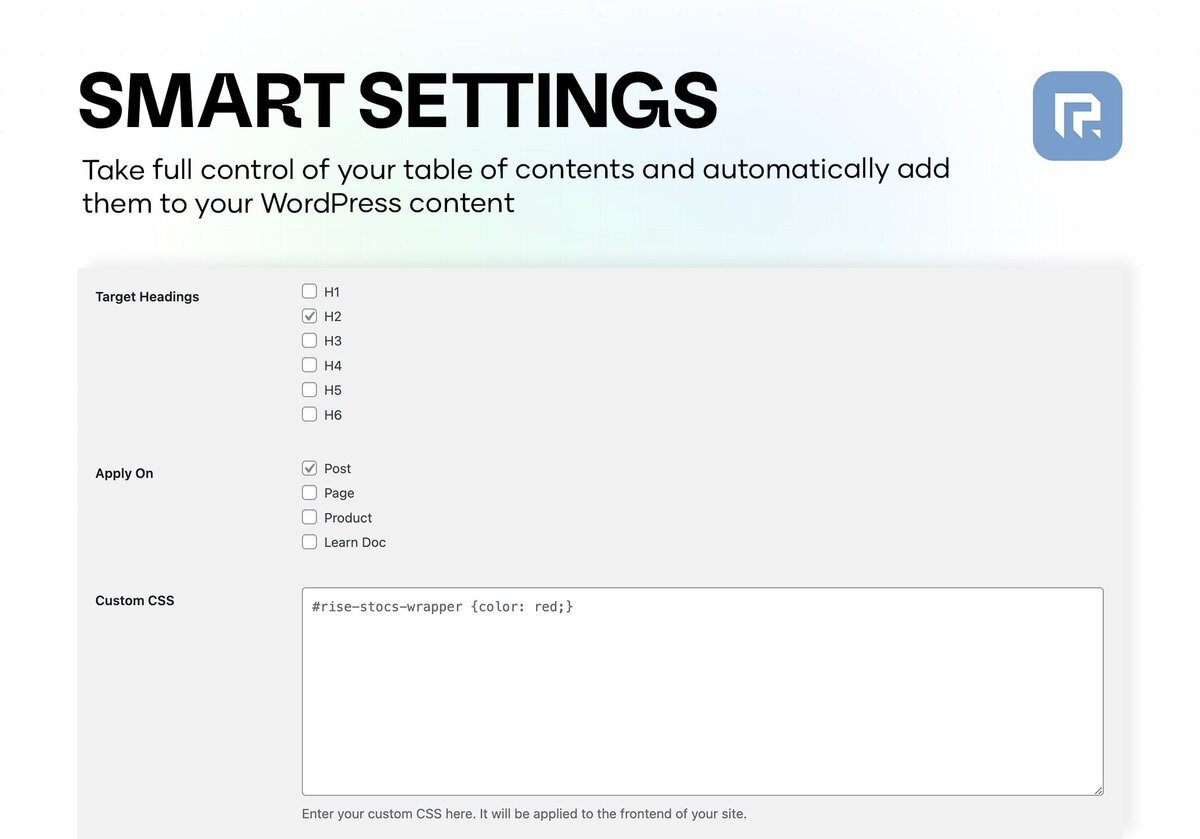 smart-table-of-contents-settings-wordpress-plugin