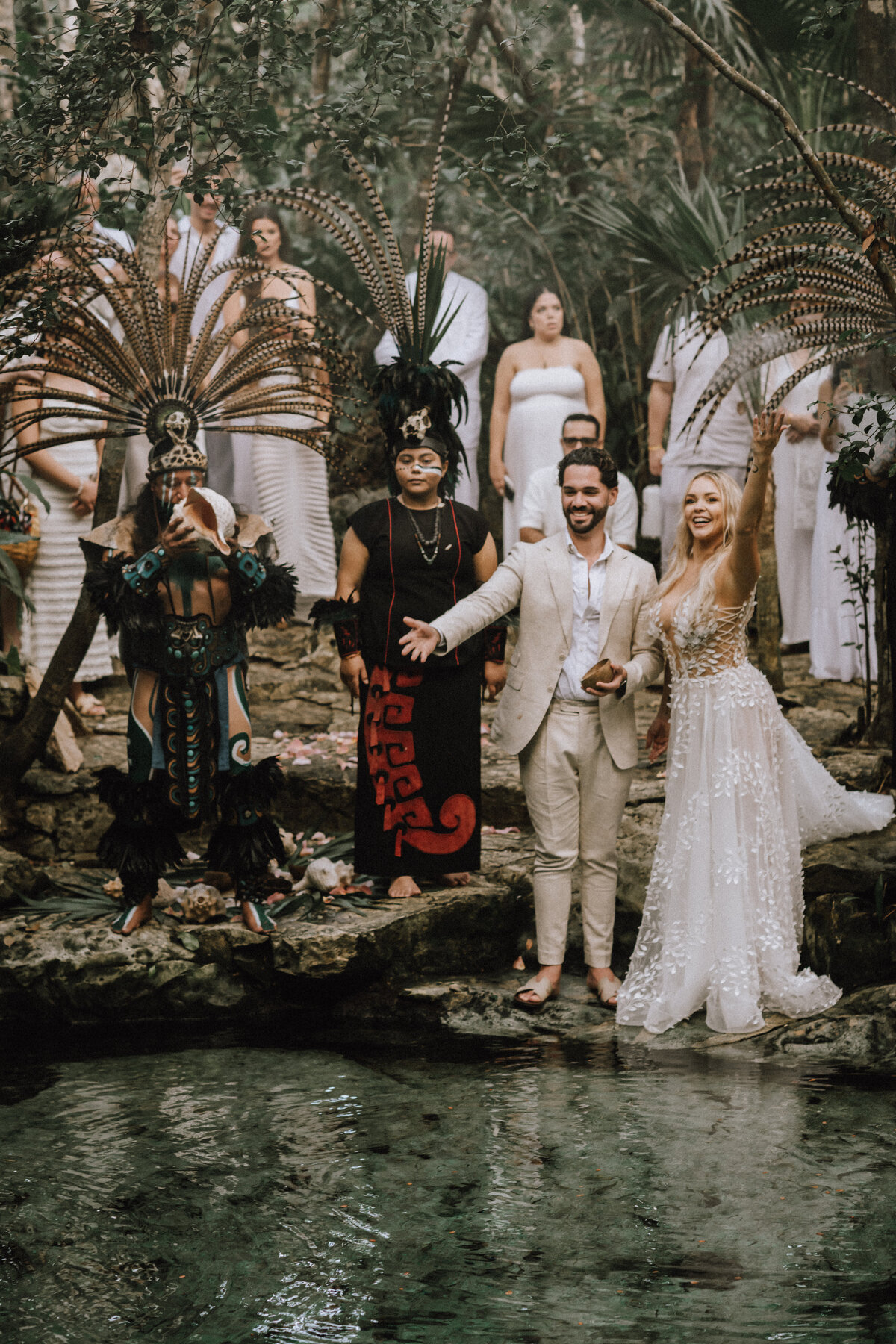 Mayan Wedding Ceremony at a Cenote in Tulum