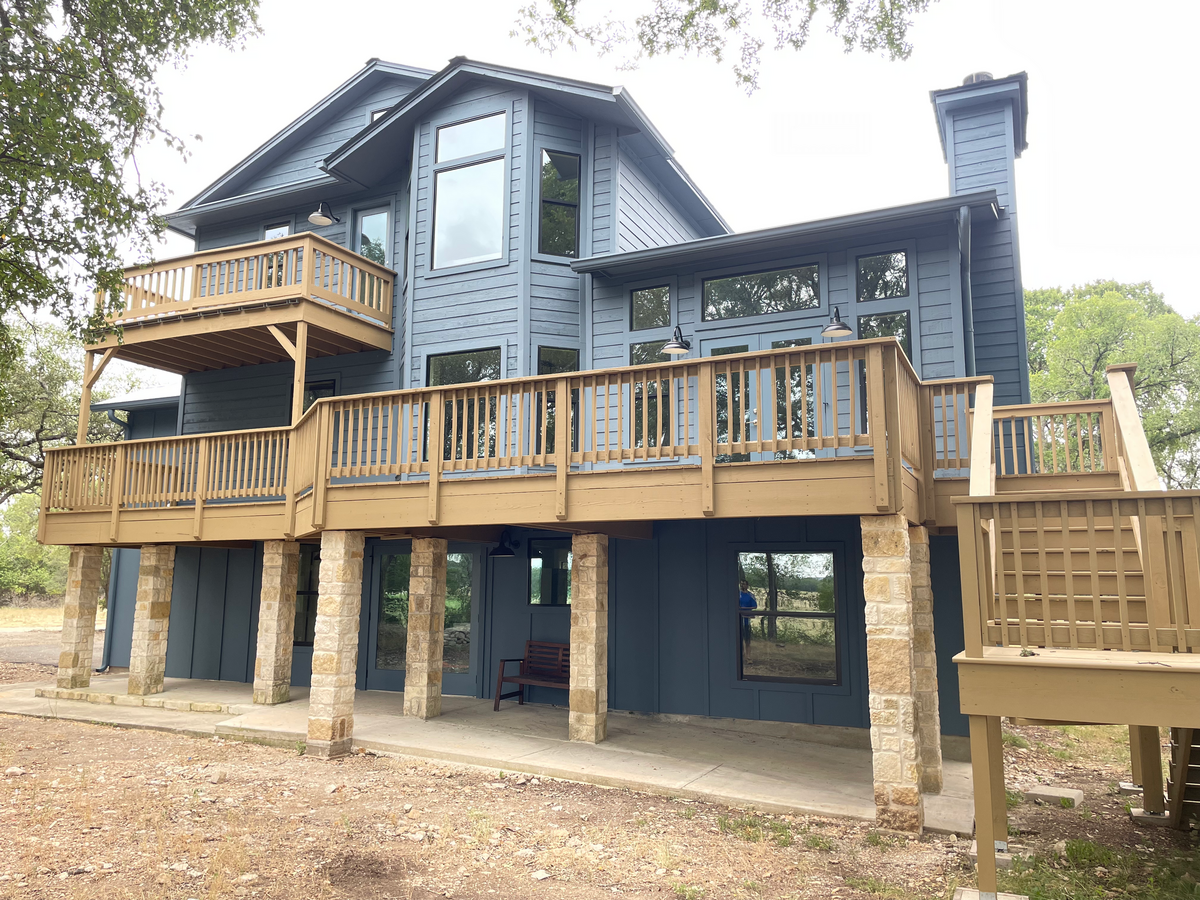 dusti j design blue exterior