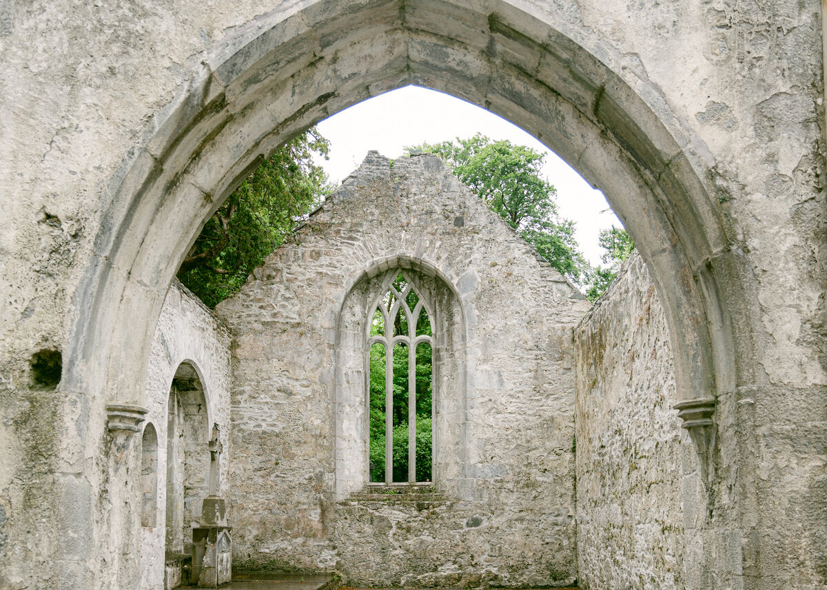 Historical ruins of a chapel in Ireland