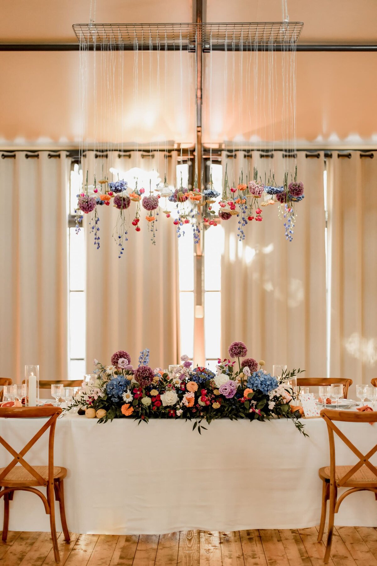 decoration-florale-suspendu-table