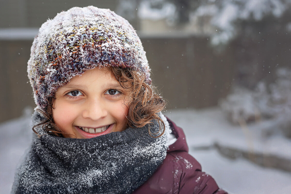 Winter boy photo session