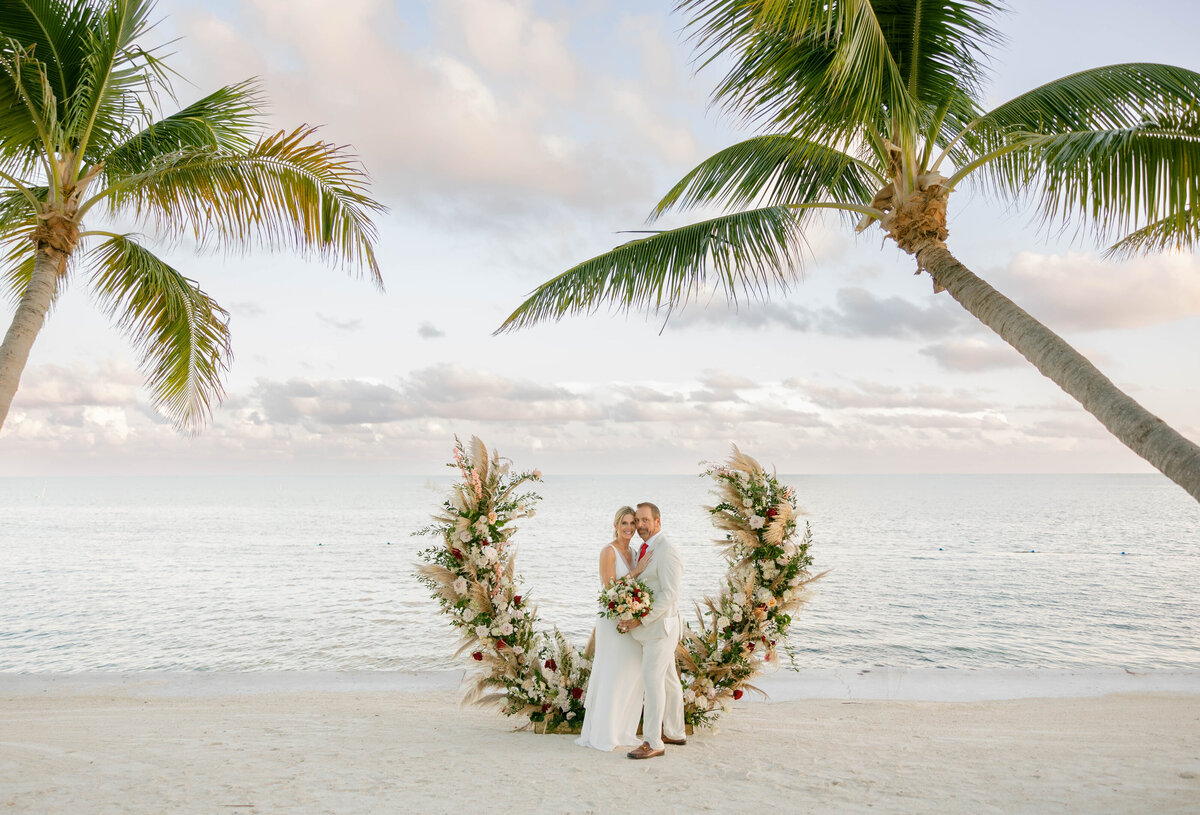 Post Card Inn in Islamorada Bride and Groom Portraits