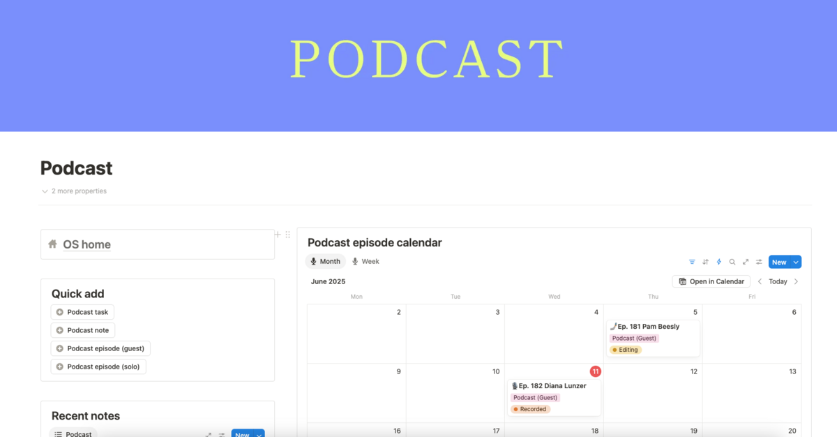 Notion Podcast Home_Alessia Citro
