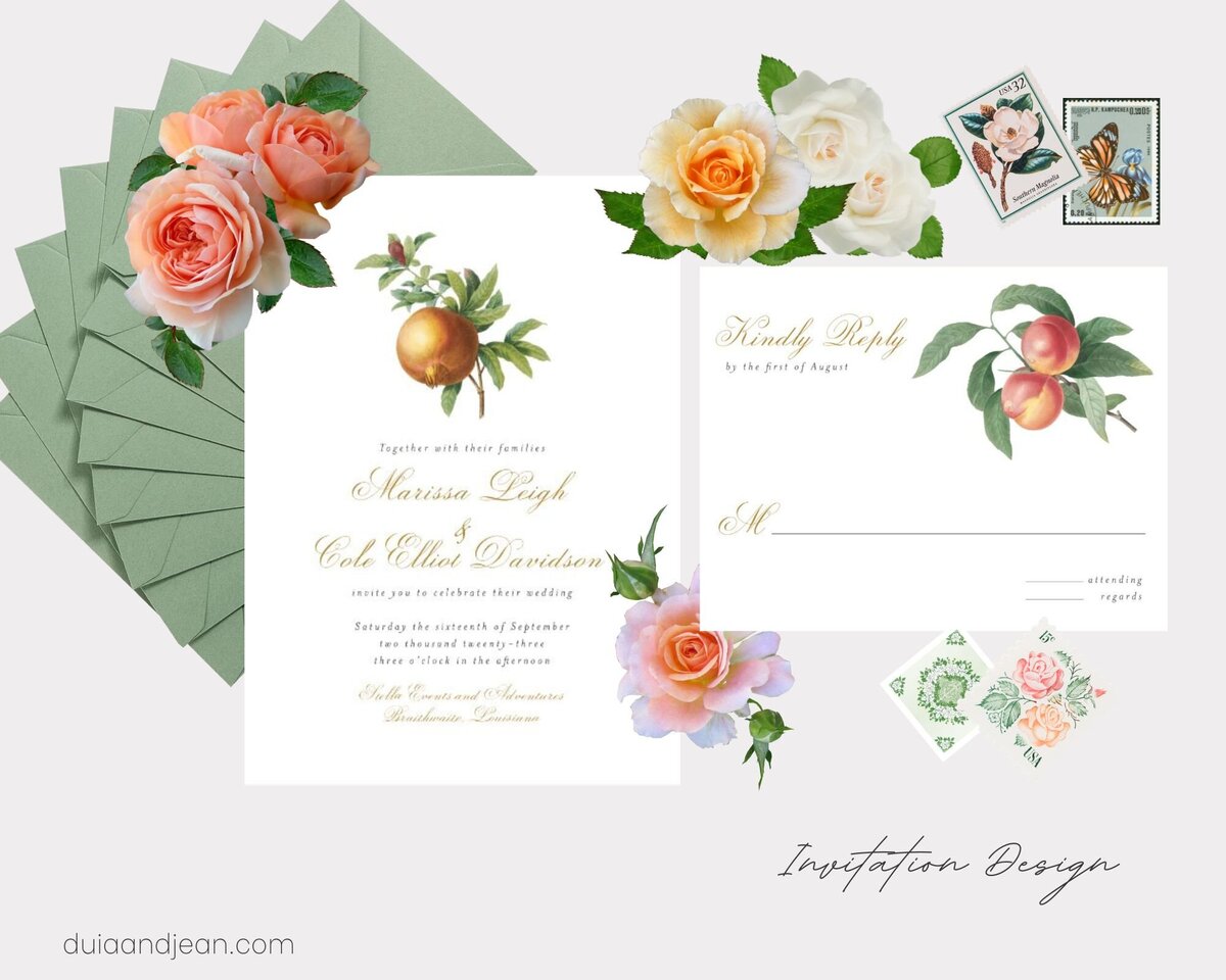 duia and jean sample floral design