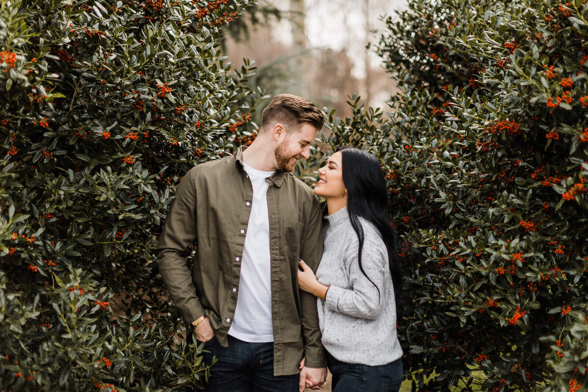 Engagement photos at the Dallas Arboretum
