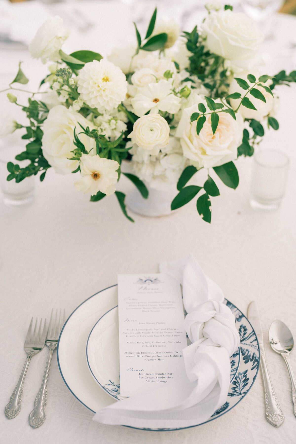 Table details at Colorado wedding