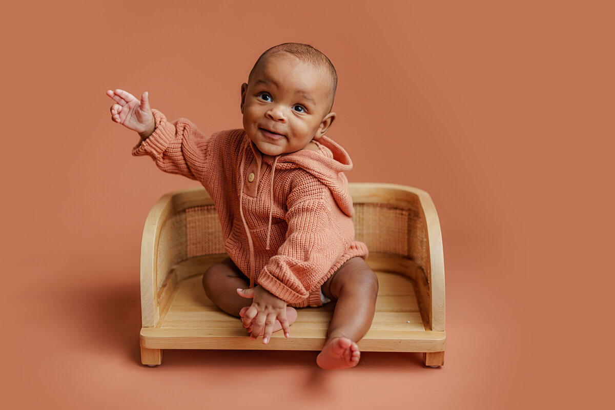 Huntsville Alabama Studio Baby Photographer 6 Month Milestone Session Client Closet45