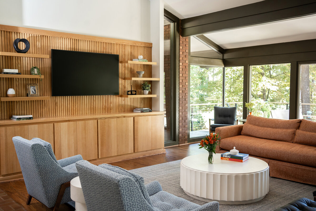 sweet southern home and design wooden console living room