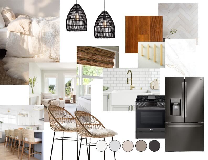 Hanbury Design Co interior design modern farmhouse kitchen moodboard