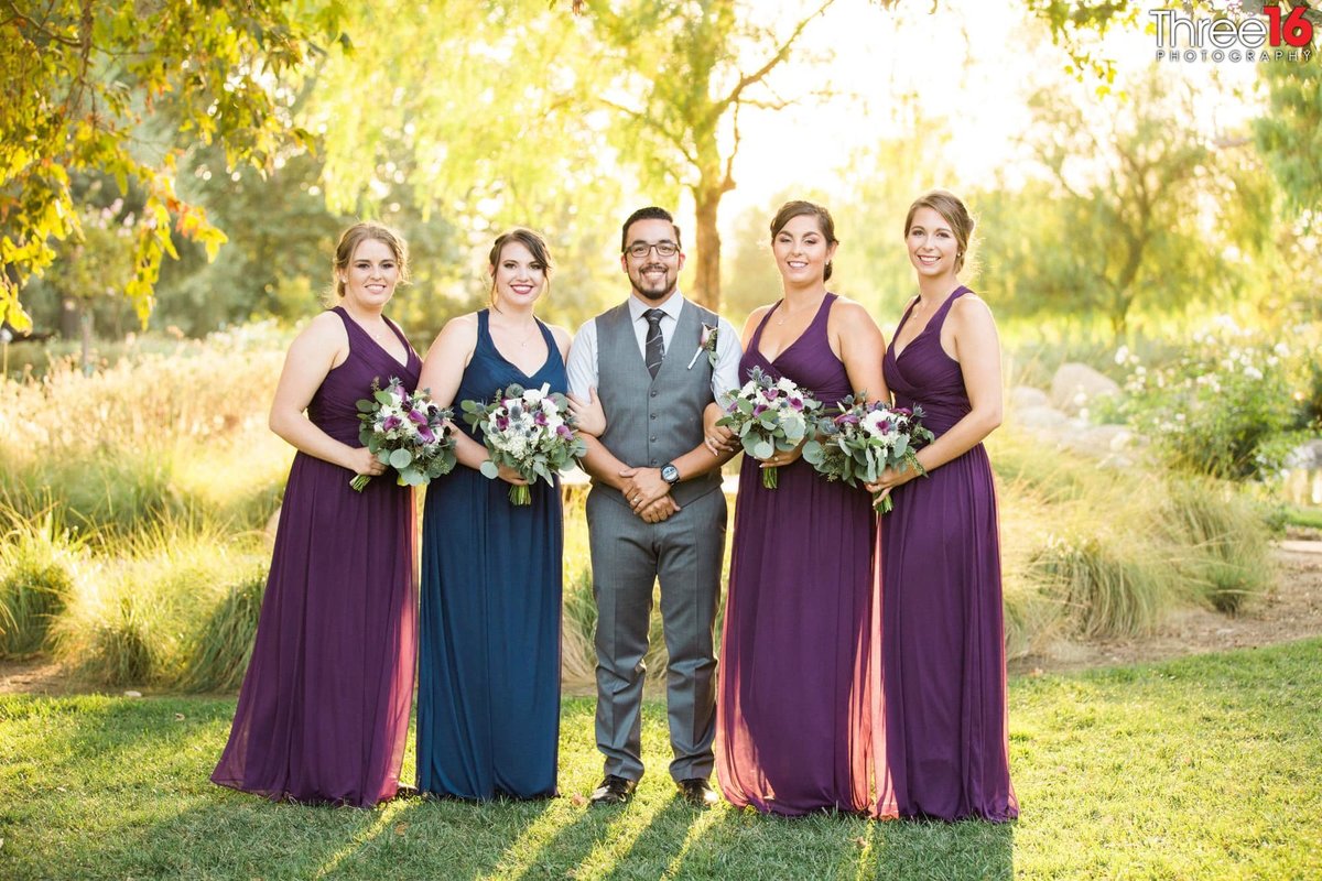Groom with the Bridesmaids