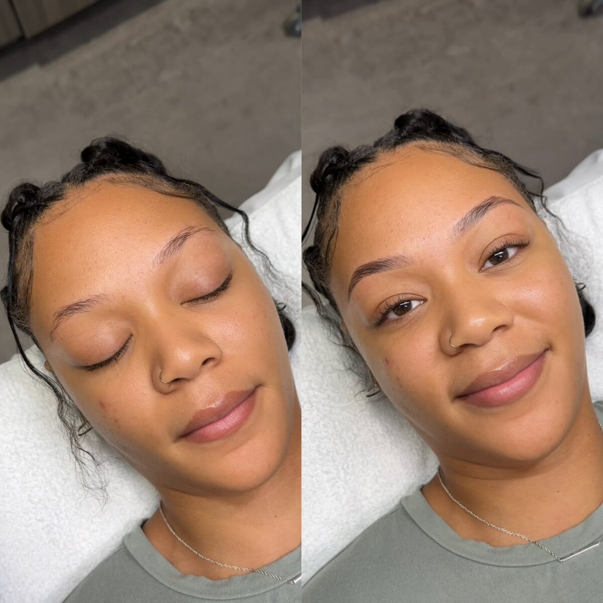 Eyebrow Tint Before & After