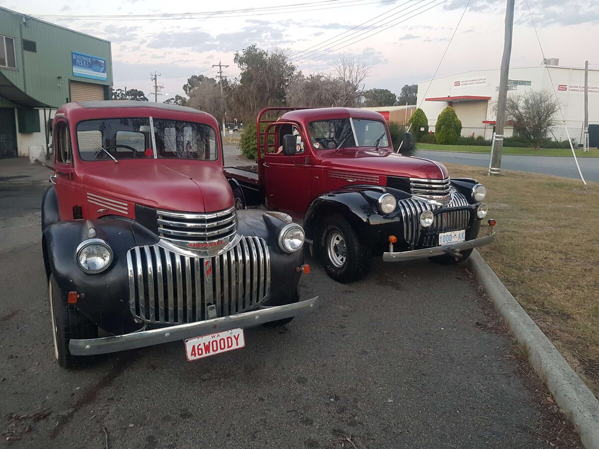 1942 Chevrolet truck hearse in Perth, a unique and meaningful funeral vehicle for families.