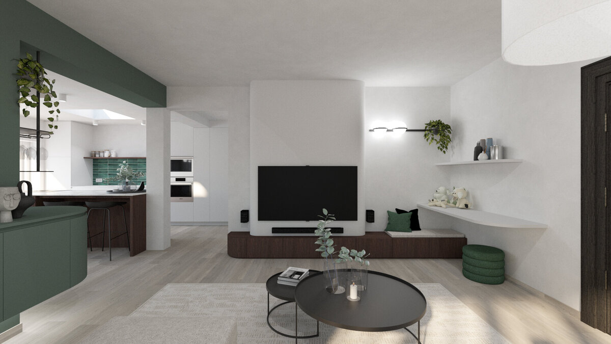 interieurontwerp-modern-groen-homey-huiselijk-gezellig-licht-LEEFRUIMTE 2