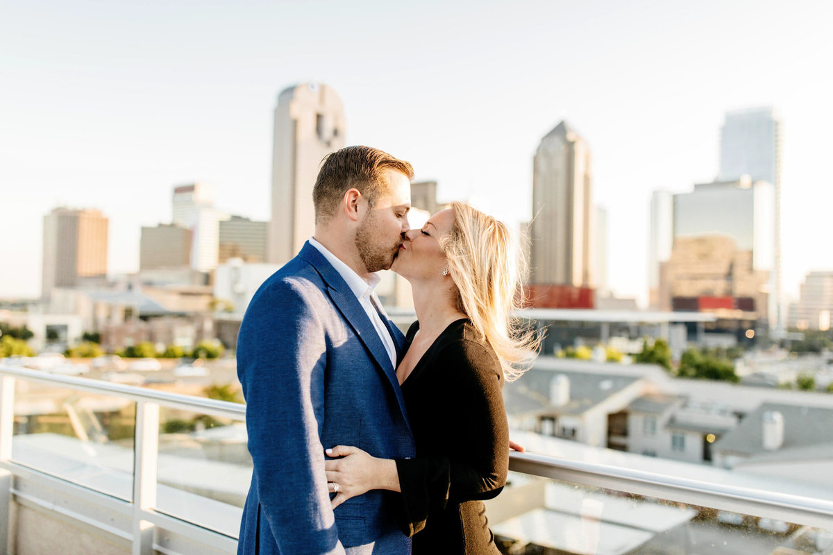 Eric & Megan - Downtown Dallas Rooftop Proposal & Engagement Session-83