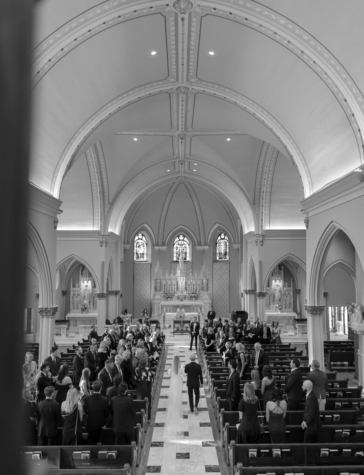 Wedding ceremony at St. Paul on the Lake, Grosse Pointe, Michigan