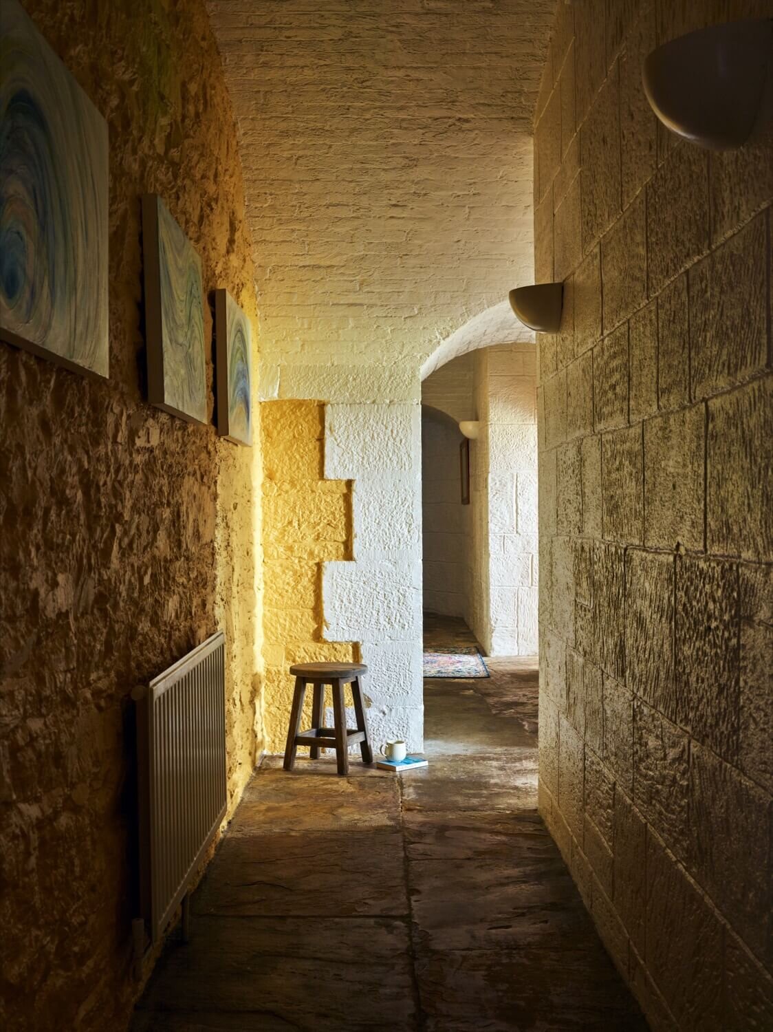 The hallways at Polhawn Fort