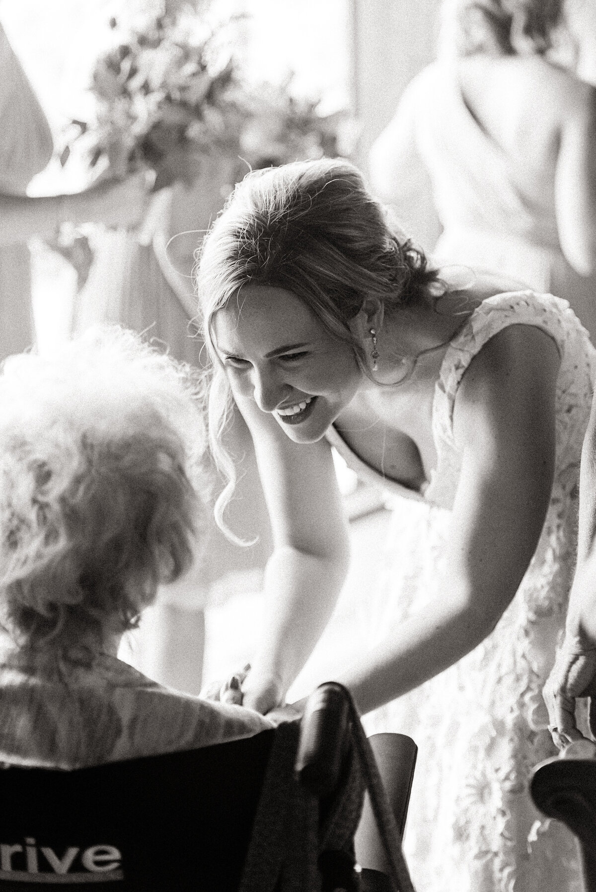 bride grandmother candid picture