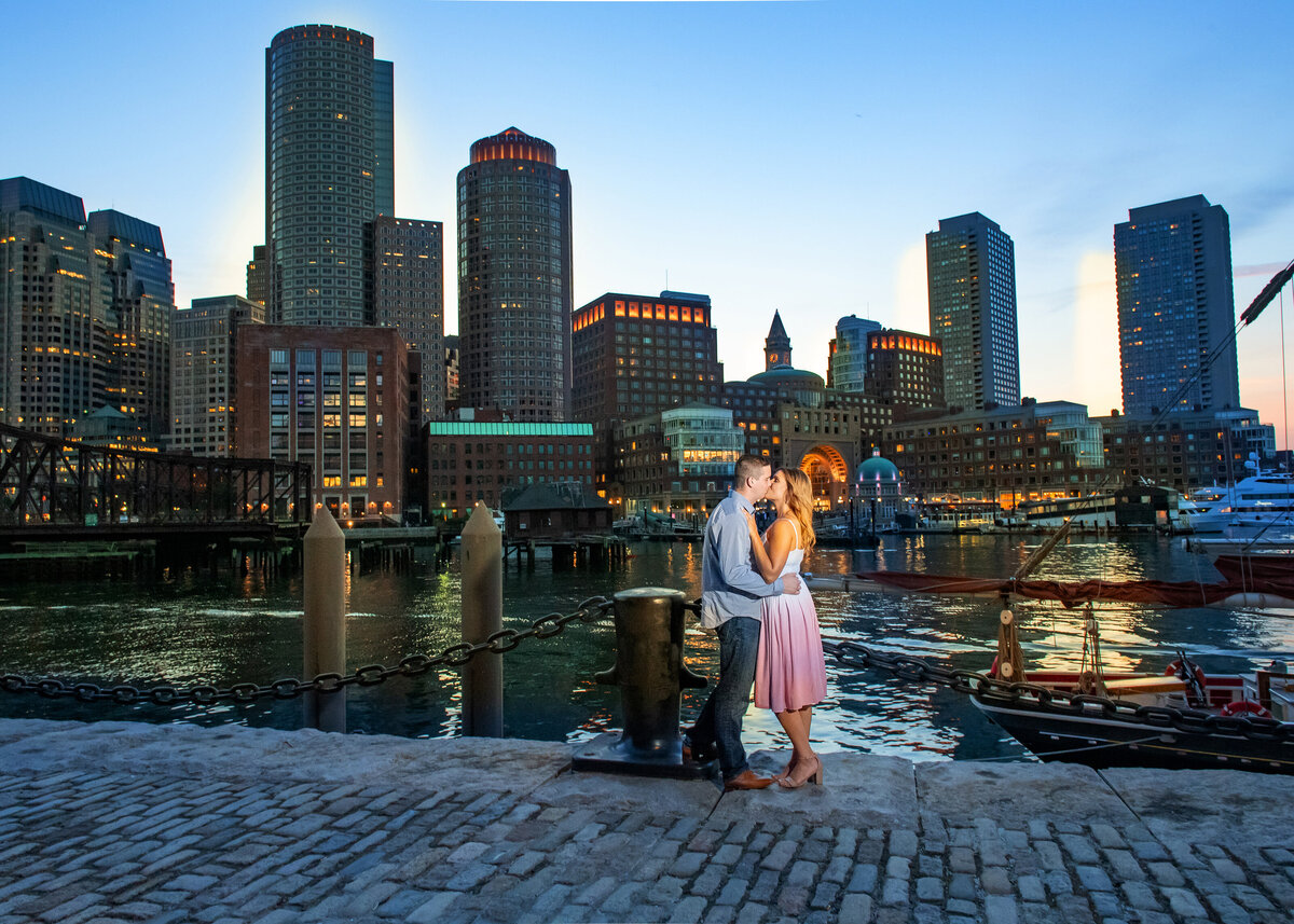 boston city skyline engagement