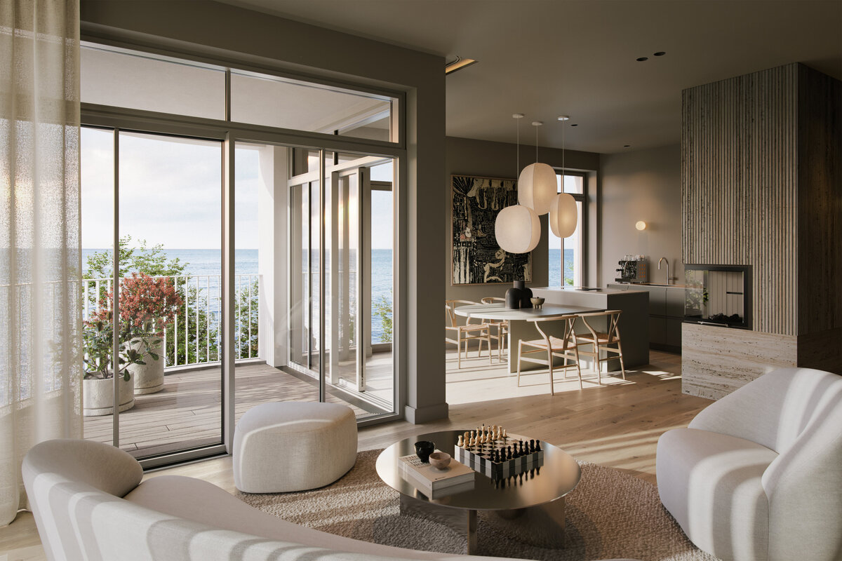 Visualisiererung des Ruhebereichs im SPA Bereich des the shore club.