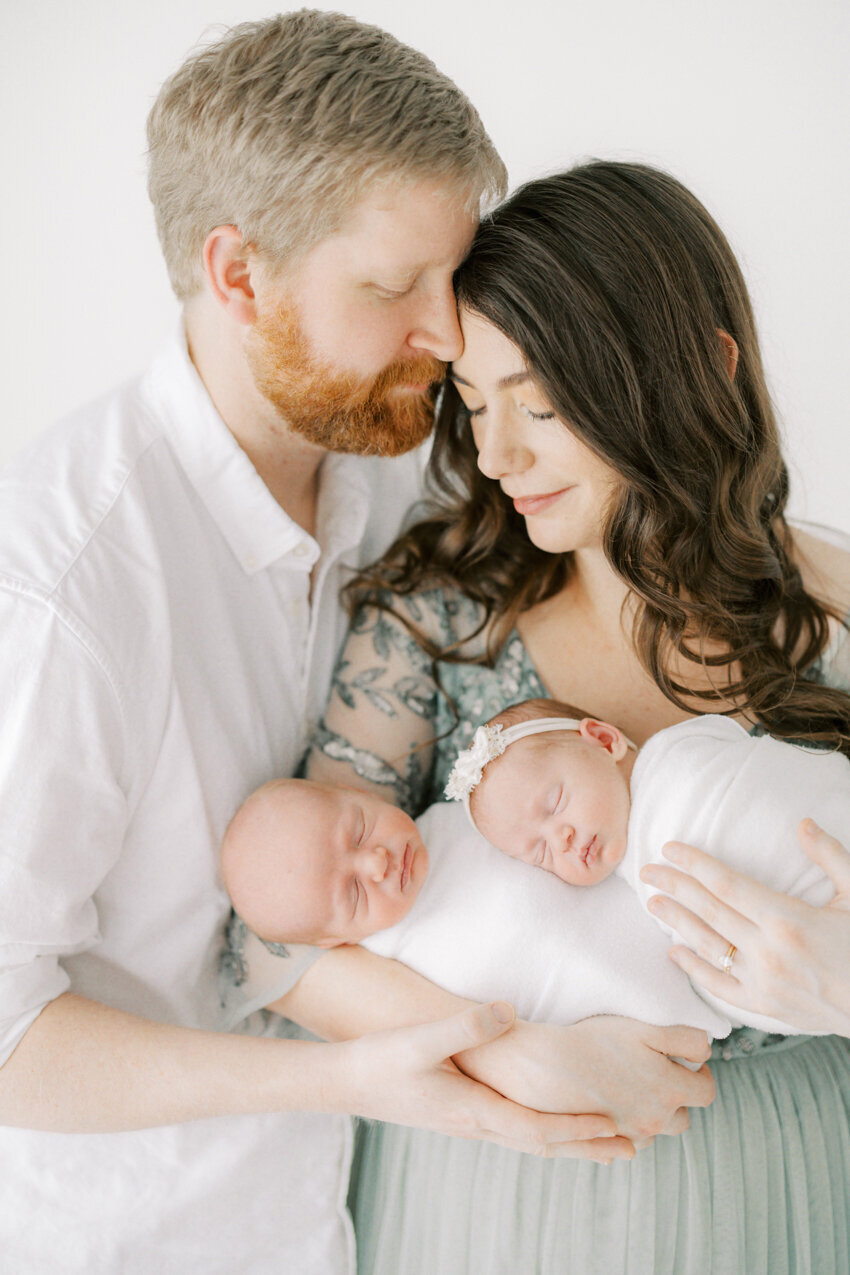 Twin newborn photography in Hudson Ohio