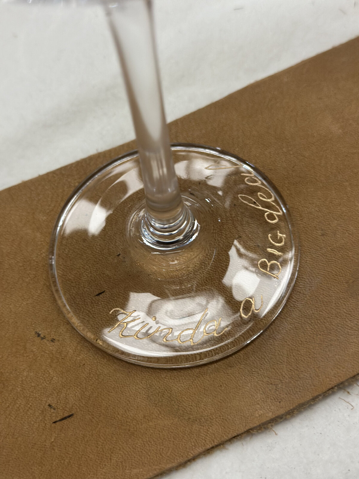 Custom Hand engraved wine glasses