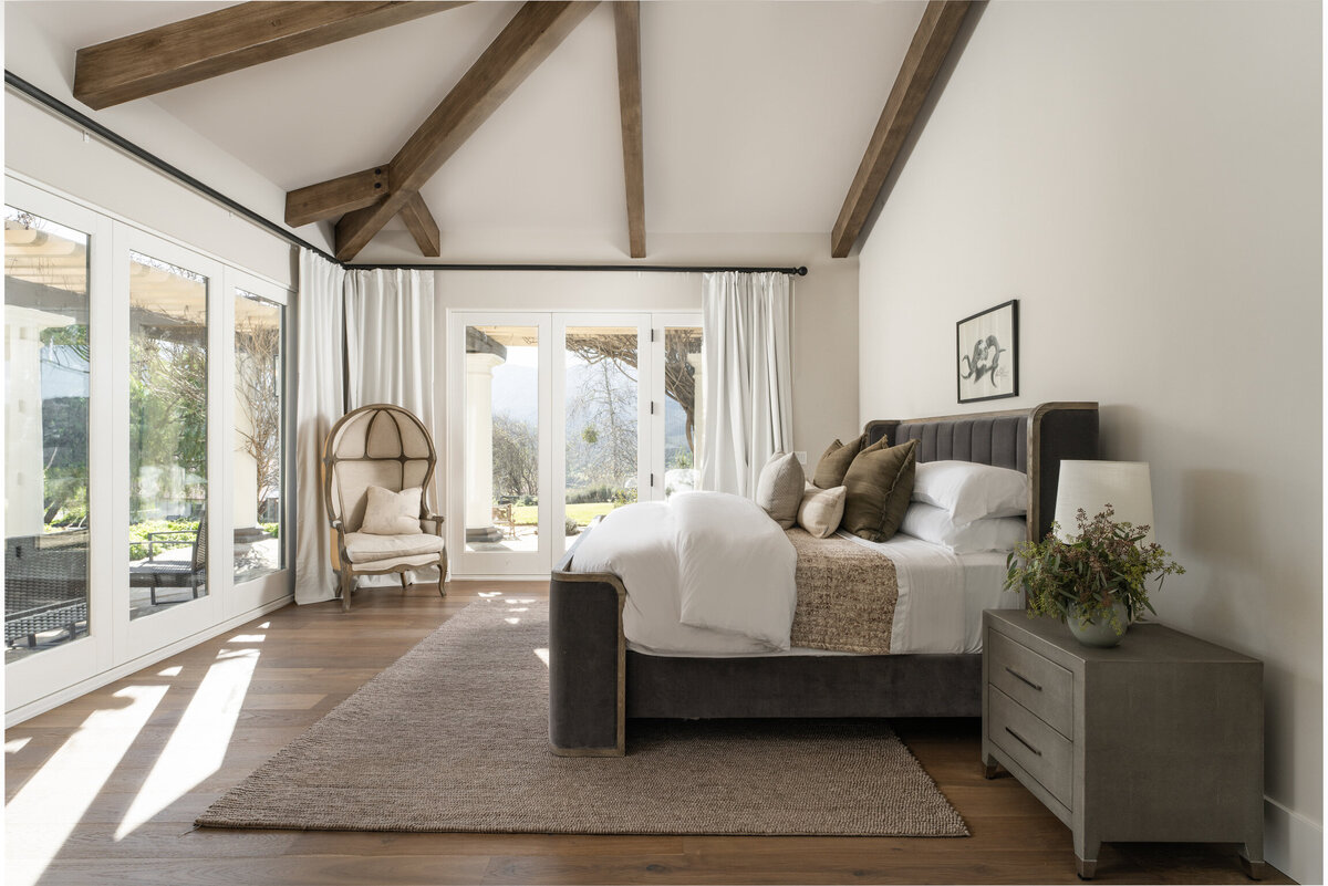bed in bedroom