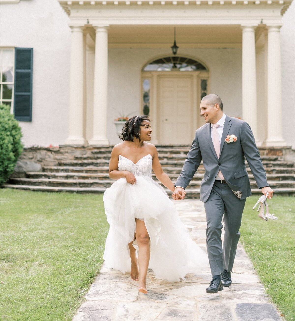 Bride and groom -Micro Wedding at Rose Manor