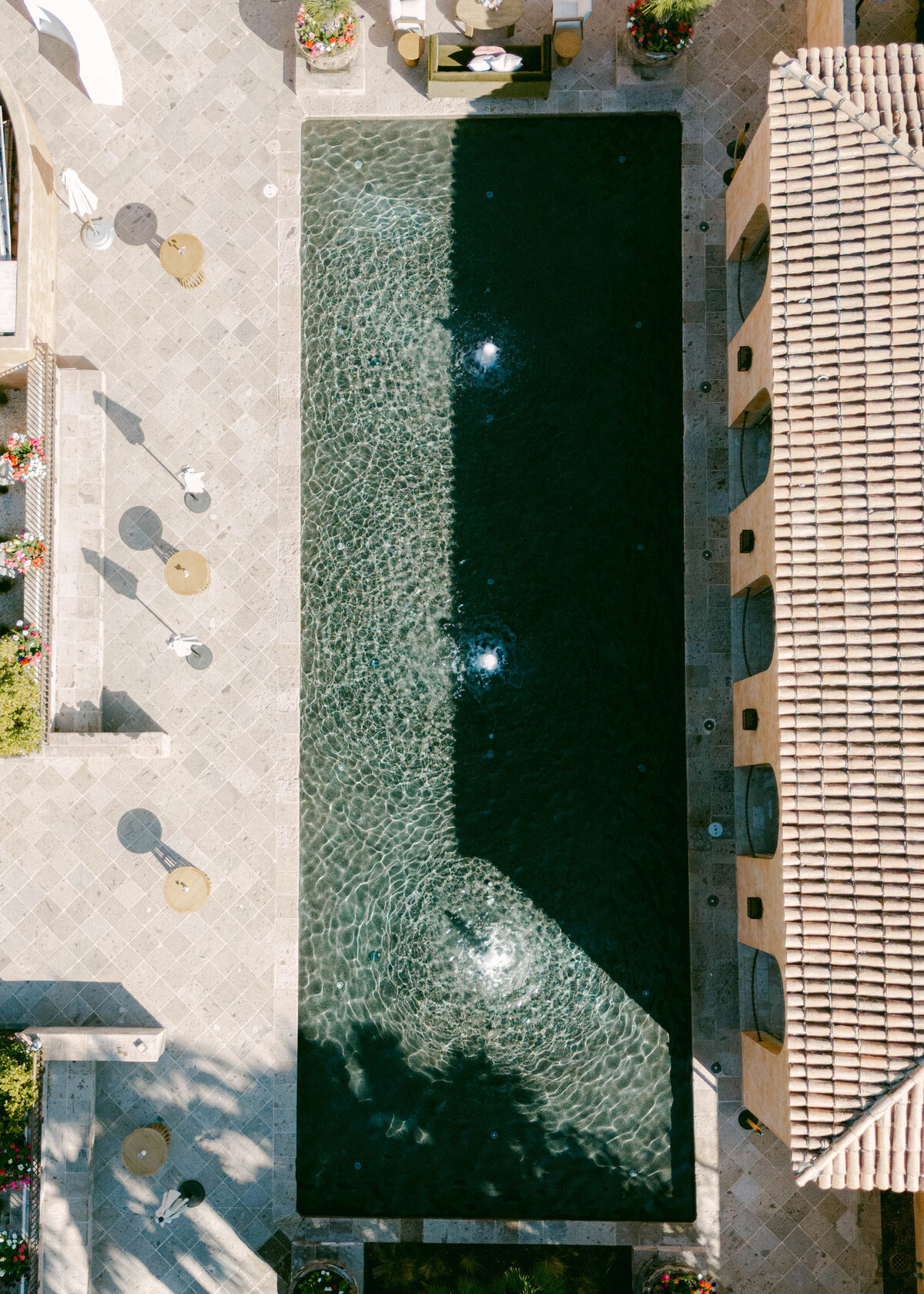 The reflecting pool at Royal Palms makes the perfect backdrop for cocktail hour.
