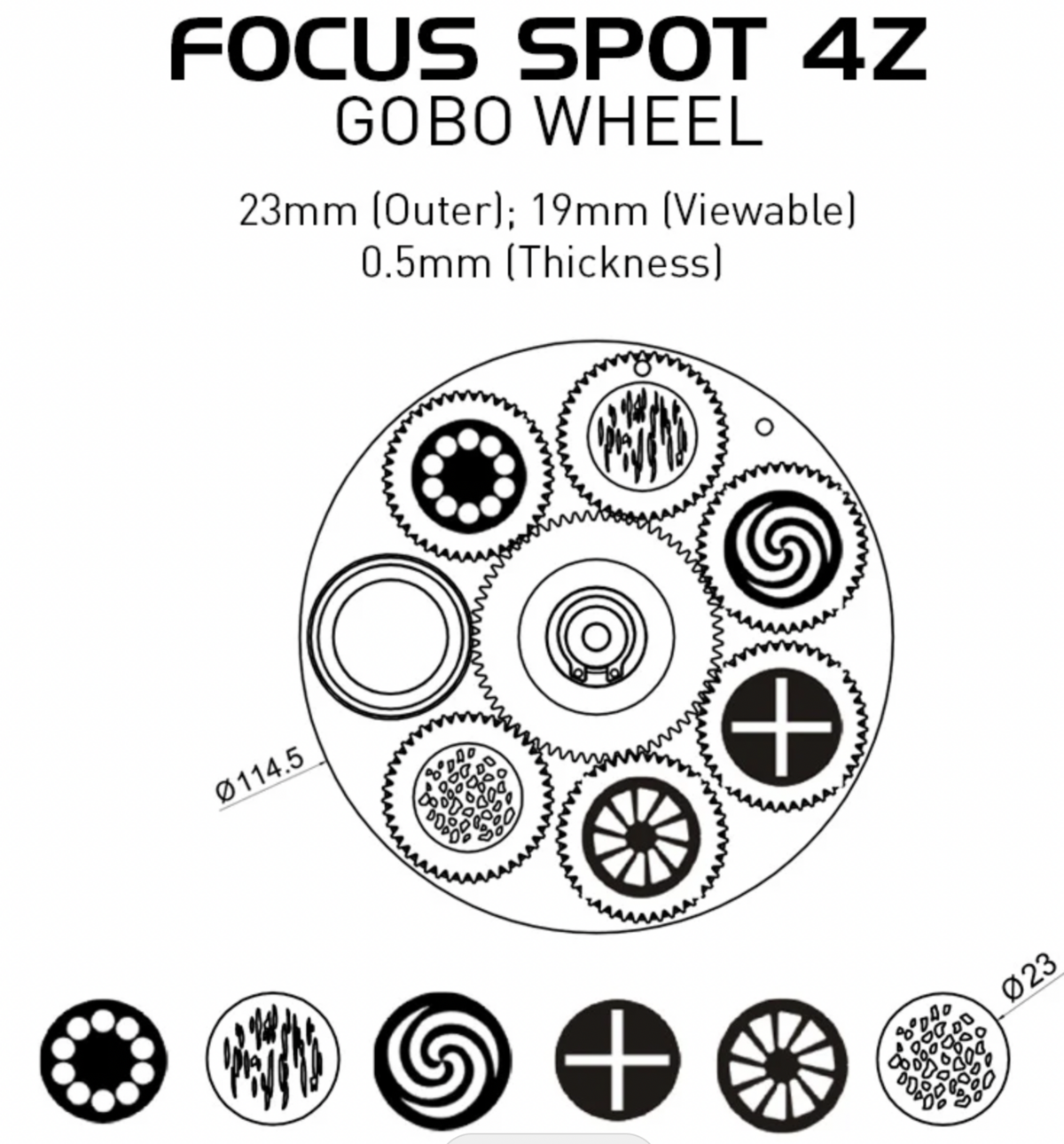 ADJ Focus Spot 4Z GOBO Tracy