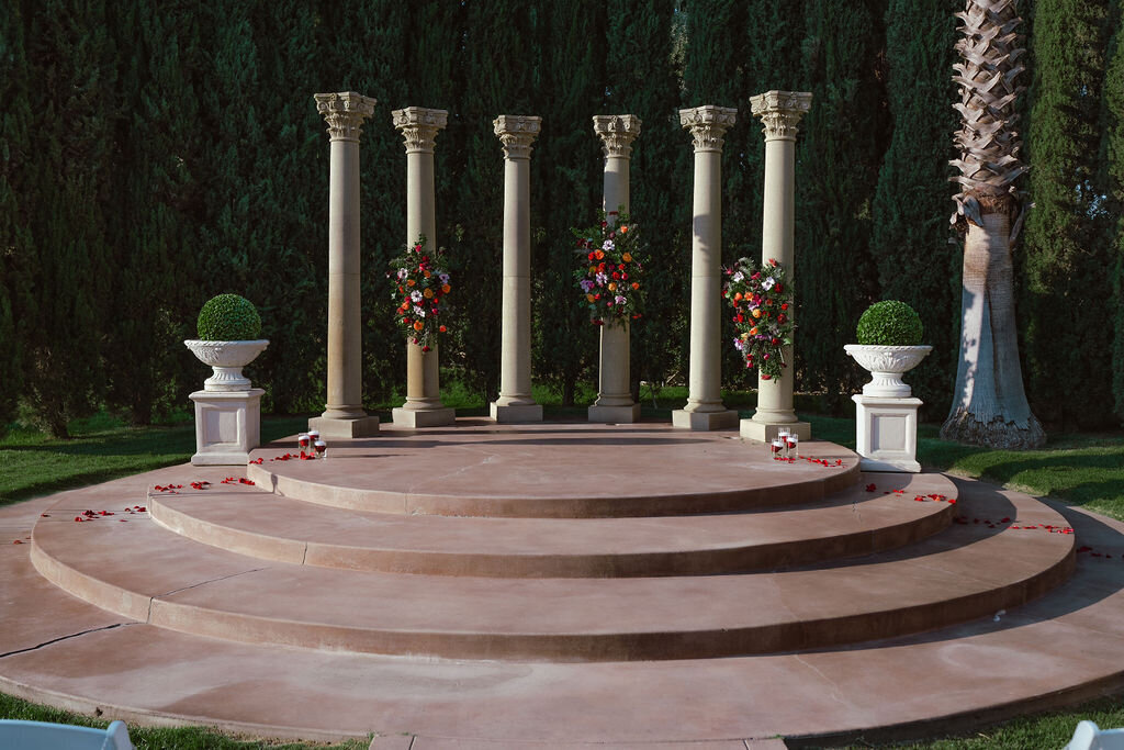 ceremony at the pillars