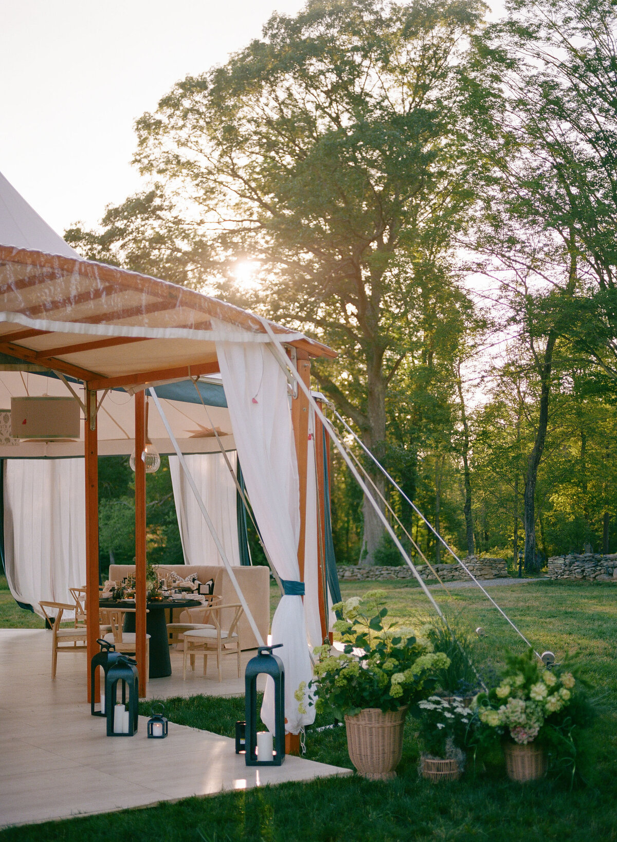 chic-modern-tented-wedding-entrance-willow-hill-ct
