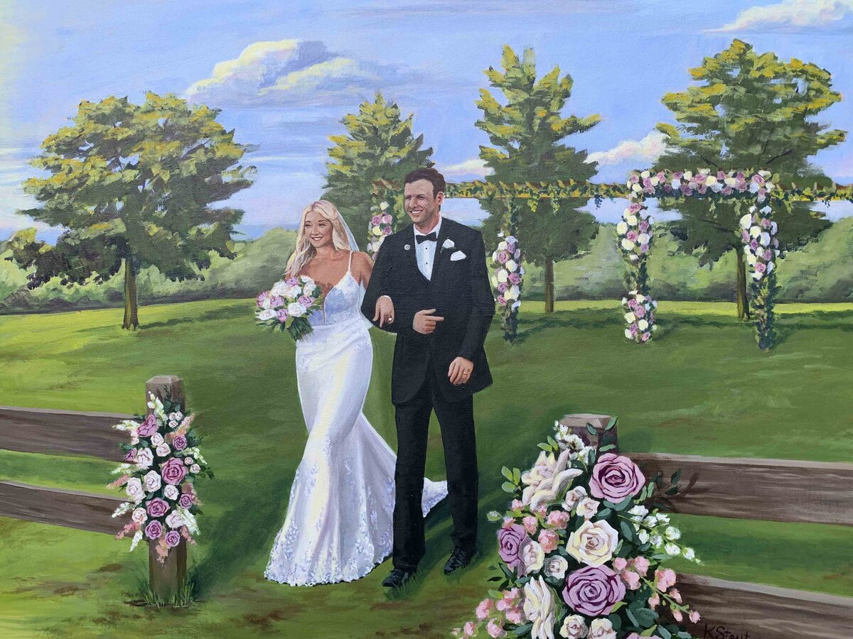 Minnesota live wedding painting