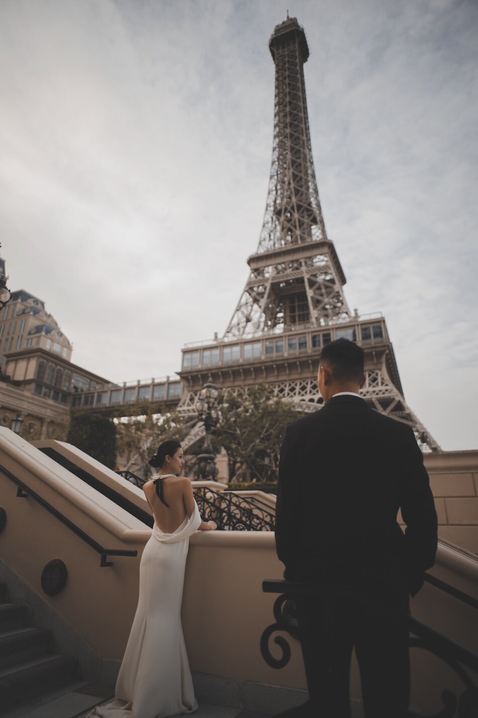 Pre-wedding photoshoot. The Londoner, Macau. Reem Acra - Breakfast at Tiffany’s.