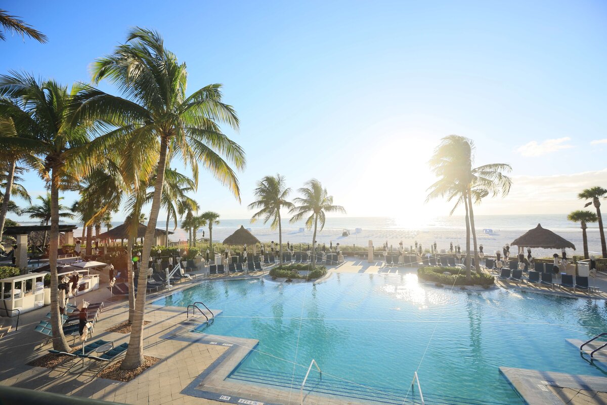pool at resort in Sarasota, Florida