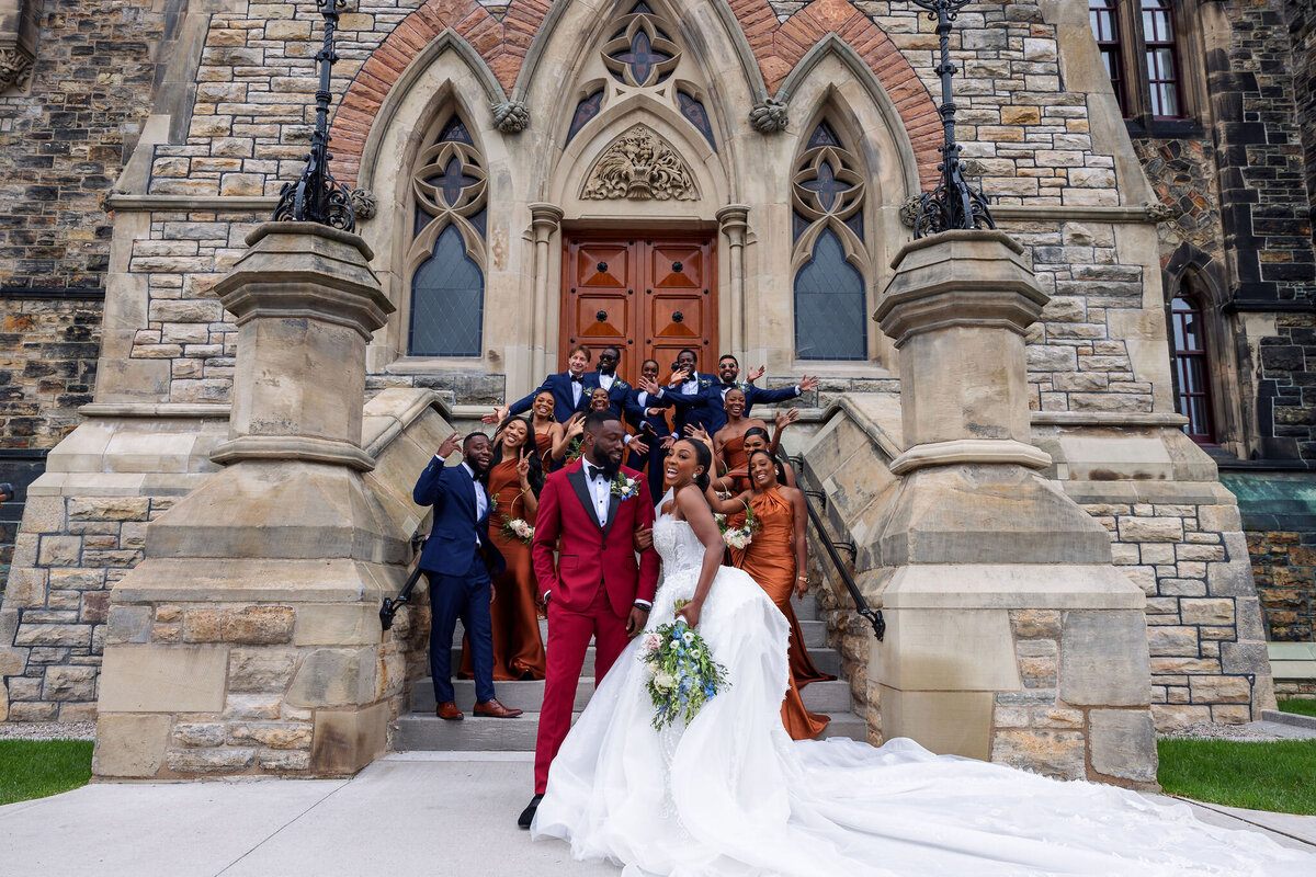 Tomi and Tolu Oruka Events Ziggy on the Lens photographer Wedding event planners Toronto planner African Nigerian Eyitayo Dada Dara Ayoola ottawa convention and event centre pocket flowers Navy blue groom suit ball gown black bride classy  30