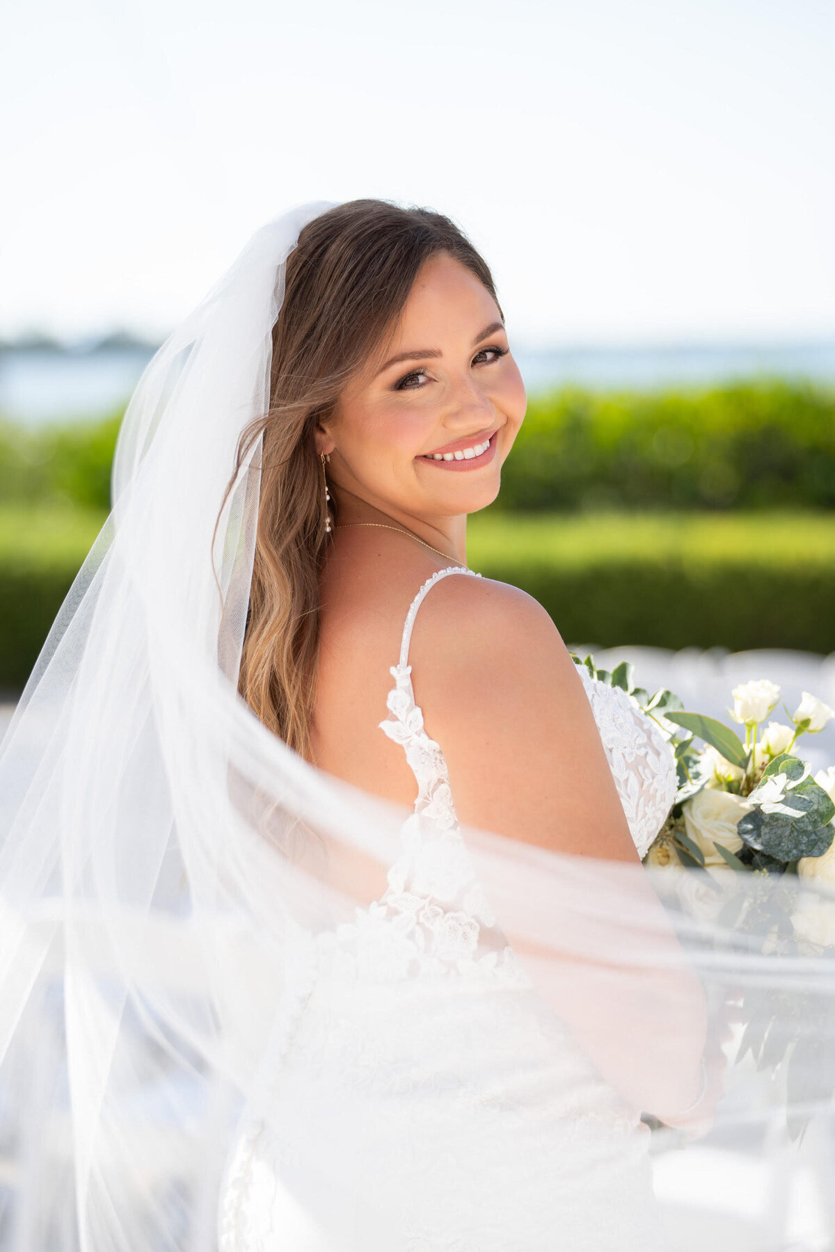 Natural Beauty Look Bride Florida Keys Beauty Team  Key Largo Lighthouse Beach