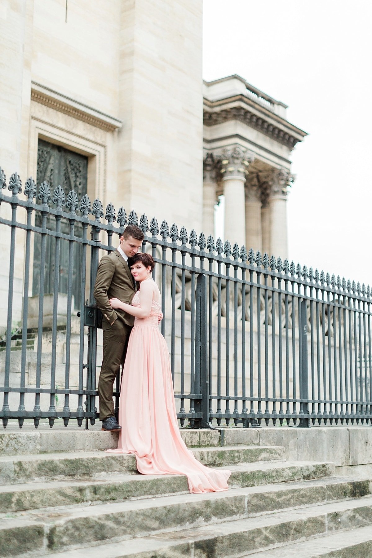 Fall Paris anniversary session at the Pantheon photographed by Alicia Yarrish