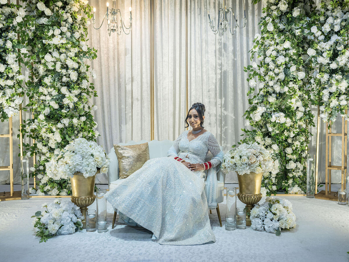 luxury toronto wedding decoration and details  with bride and groom