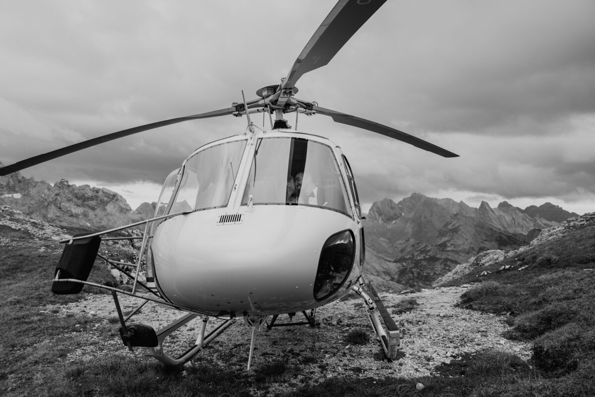 Marmarole helicopter Elopement Dolomites -13