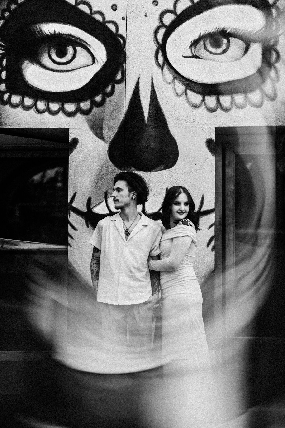 black and white-couple-photo