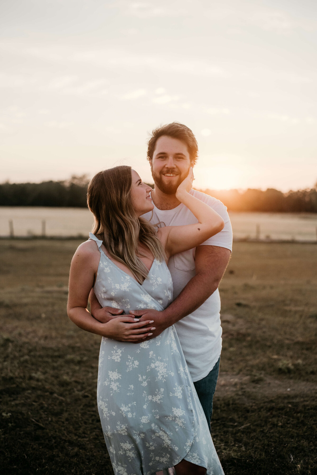 Man and woman in field