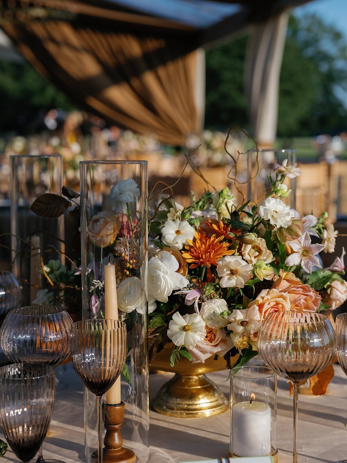 Custom tented wedding celebration with fall Ralph Lauren vibes at private polo farm in Aiken, South Carolina by Sarah Bradshaw_0205
