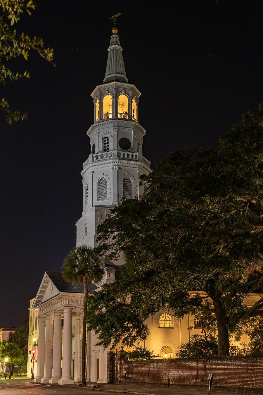 Charleston St. Michaels Church at early morning.