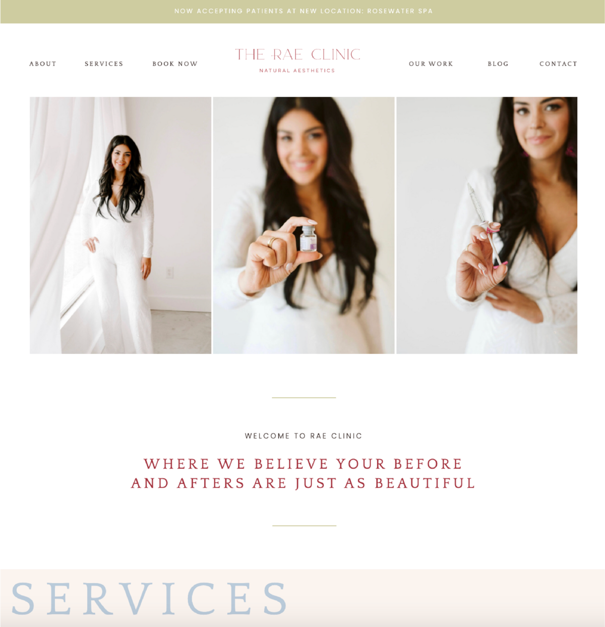 Custom website for The Rae Clinic in Evans, GA