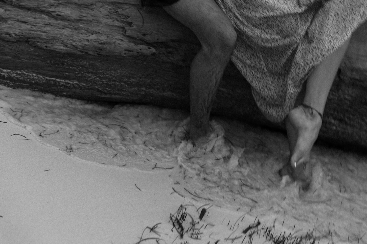 Black and White Beach Motion Blur Photos