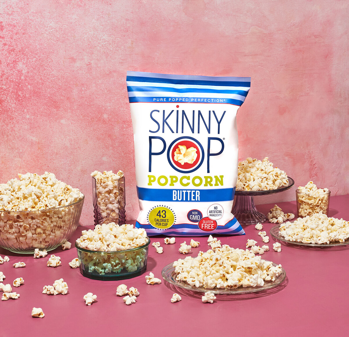 skinnypop popcorn butter bag tabletop still life photography